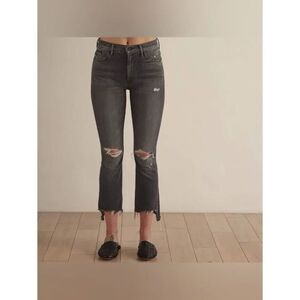 Mother Jeans The Insider Crop Step Chew - Pedal to the Metal Destoryed